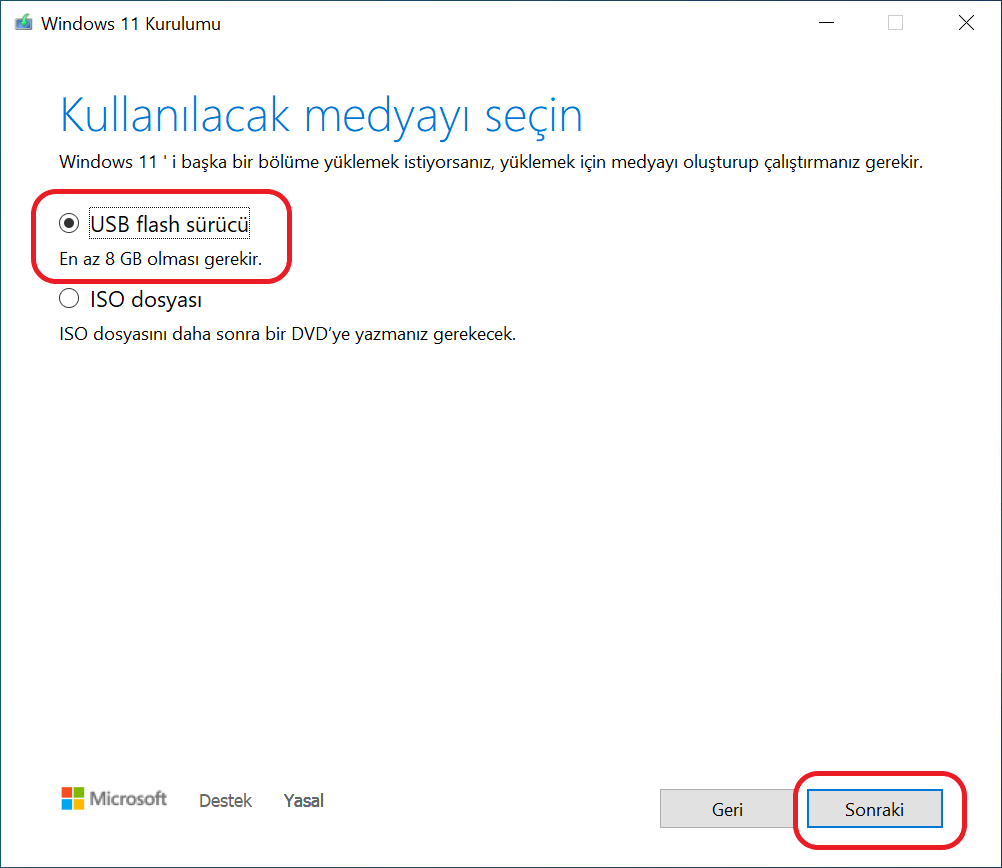 Windows 11 dil ve sürüm seçimi